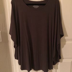 Anna & Ava sz 1X chocolate brown modal tunic